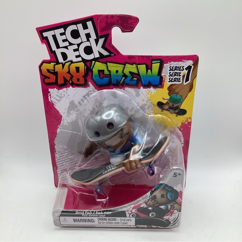2024 [Spin Master] Tech Deck SK8 Crew - Series 1 Shred Pack - Gray Helmet